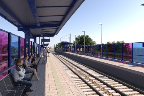 Wetterschutzdach Eschborn Süd | RTW | PfA Nord