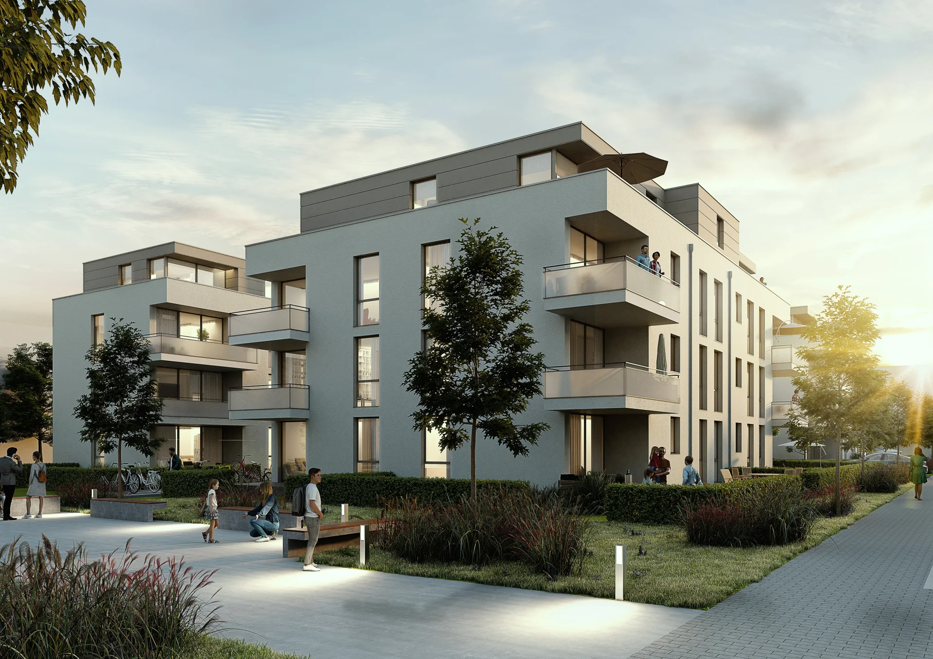 3D-Visualisierung Wohnbebauung 3D-Visualisierung Wohnbebauung