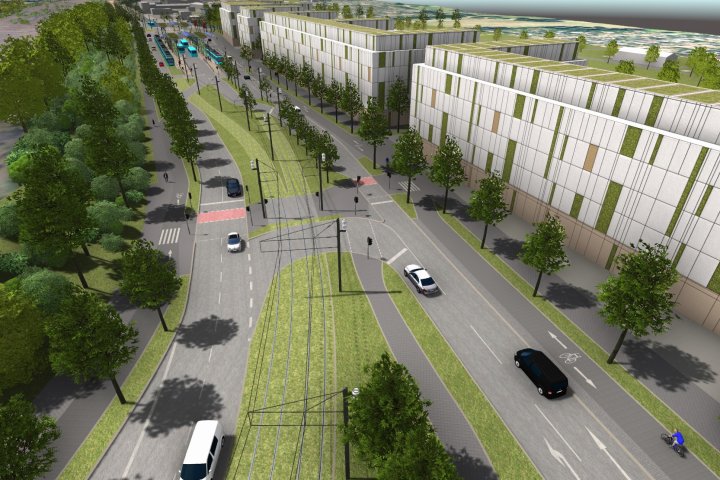 Mobilitätsplanung für neues Stadtviertel | Digitaler Zwilling und Echtzeit Simulation
