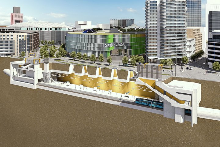 Schnitt U-Bahnstation | 3D-Konstruktion