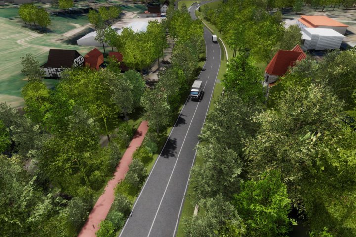 Ortsumgehung Straßen. NRW | Echtzeit-Simulation