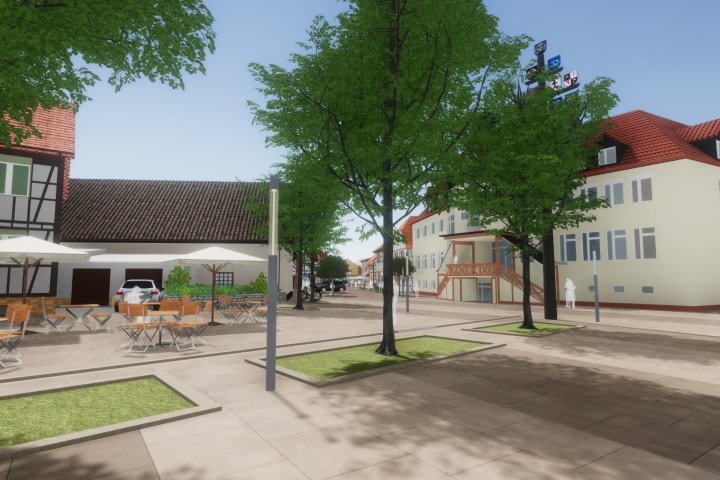 Sanierung Ortskern | Echtzeit-Simulation