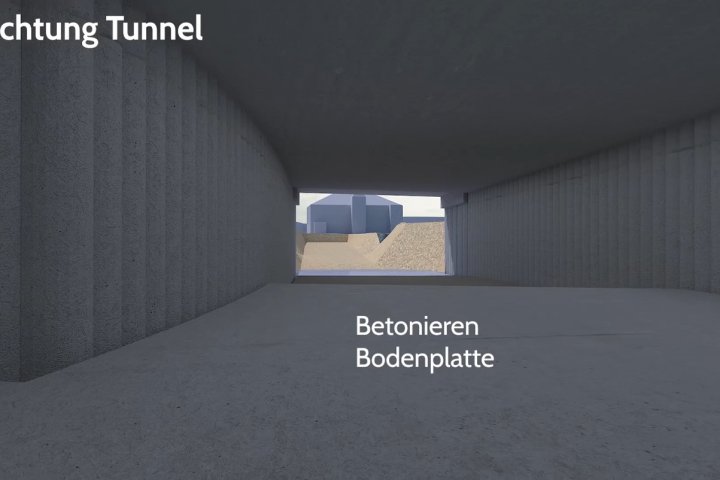 Simulation Bauablauf Tunnel | Animation